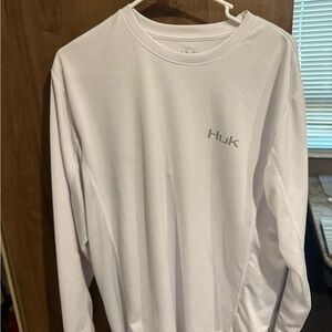 Huk Men's Classic White Long Sleeve Tee